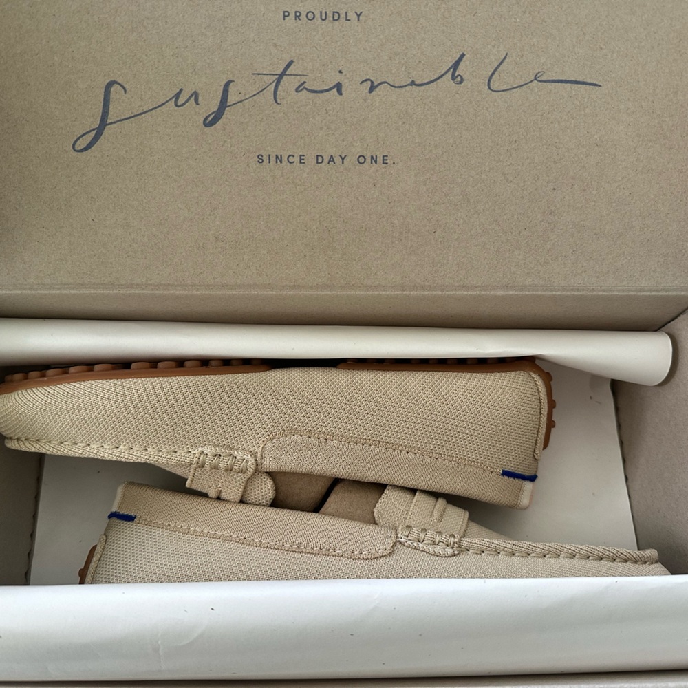 BNIB Rothy's The Driver Slip-On Loafers in Sesame - Picture 6 of 8